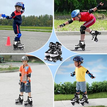 Роликові ковзани для дітей LOKJIJI: регульовані, фіолетові та білі, для початківців