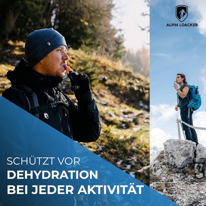 Гідратор Alpin Loacker 3L з питною трубкою для спорту і туризму, легка питна система для рюкзака, BPA Free