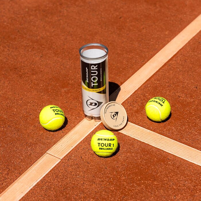 Тенісний м'яч Dunlop Tour Brilliance - для всіх поверхонь, 3x4 м'ячі (12 шт.)