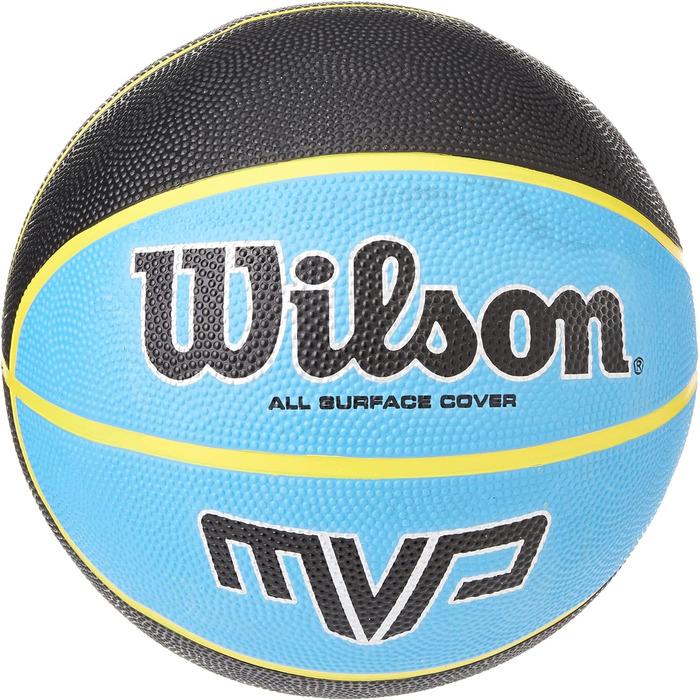 Баскетбольний м'яч Wilson MVP для вулиці, гумовий, чорний/синій, розмір 5