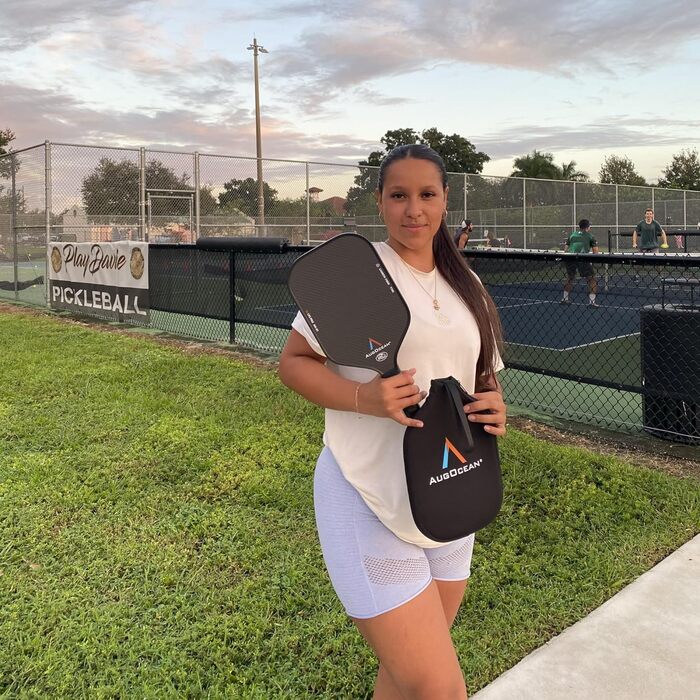 Плескальний ракетковий набір для піклболу, 2025, вуглецеве волокно, 3K, поверхня з високою зернистістю та обертанням, T700SC, схвалено USAPA (Чорний, 16 мм)