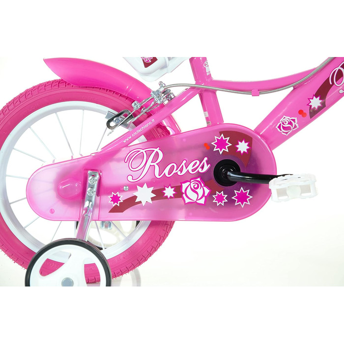Дівчача дитячий велосипед SCH Roses 14 дюймів (4-6 років) Рожевий