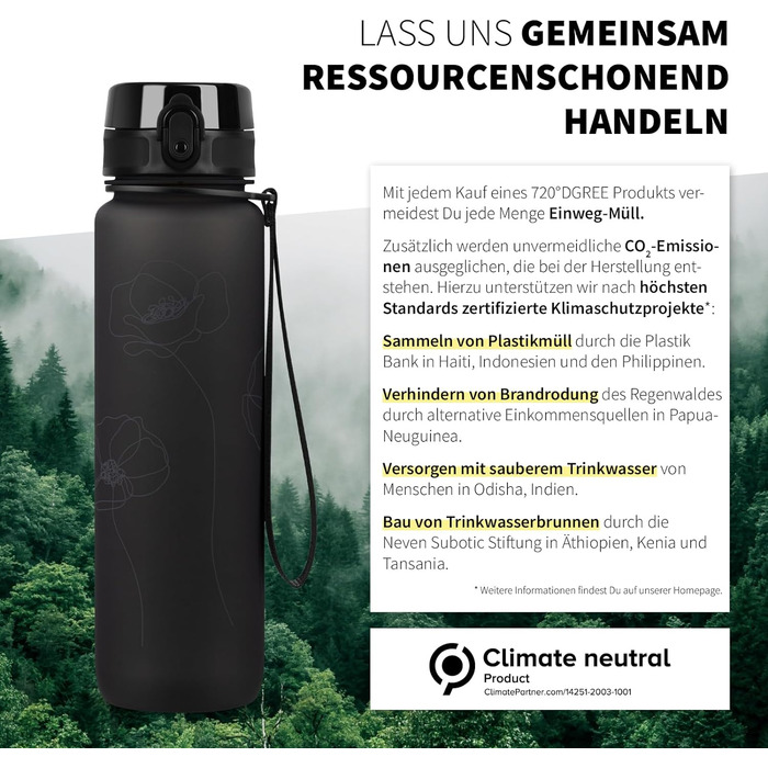 Пляшка для води 720°DGREE uberBottle 1л з ситечком, трітан, червоний, герметична, BPA-free, для спорту, фітнесу, велосипеда, університету, багаторазова