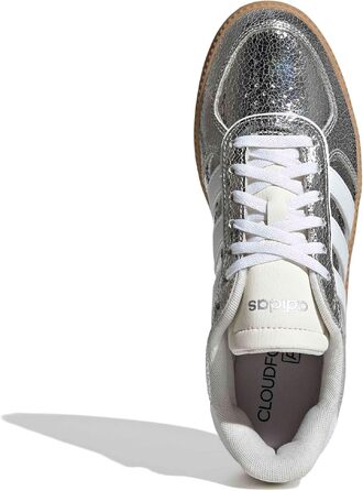 Жіночі кросівки adidas Breaknet Sleek (40.5 EU, сріблястий/білий, пісочна підошва)