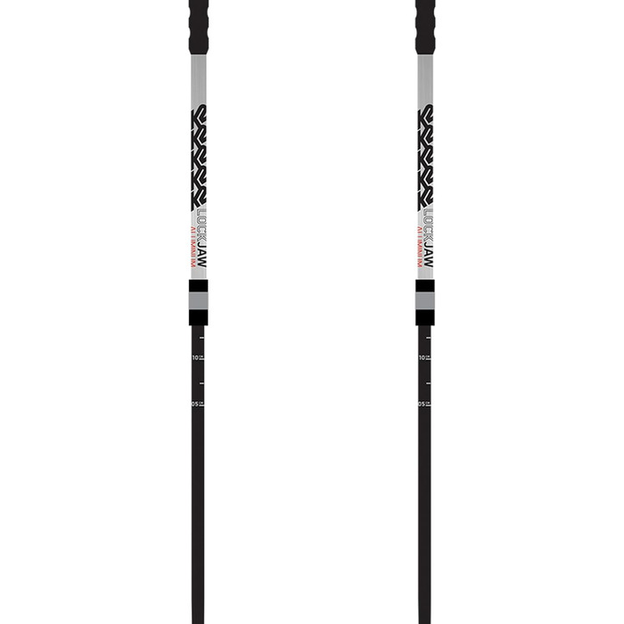 Лижна палиця K2 Lockjaw ALU-Eva для дорослих, алюмінієва, срібляста, 105-145 см