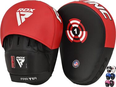 Боксерські лапи RDX для тренувань MMA, кікбоксингу, тайського боксу та тхеквондо, штучна шкіра, біло-чорні, універсальні, для тренерів і спортсменів