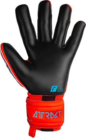 Воротарські рукавички Reusch Attrakt Gold X для дорослих, з відмінним зчепленням, внутрішнім швом, розмір 8, червоно-синьо-чорні