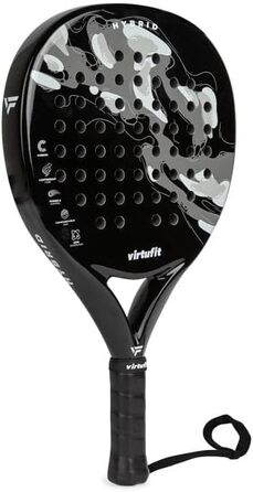 Плече ракетка VirtuFit для падел-тенісу: контроль, гібрид, для початківців та просунутих гравців, білий/срібний (Fusion Pro)