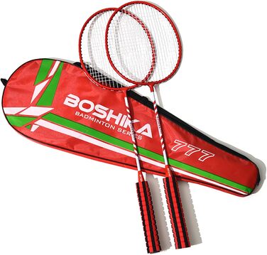 Набір для бадмінтона Carbon Profi: 2 ракетки, сітка, м'ячики, сумка (червоний)