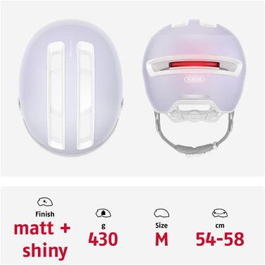 Велошолом ABUS Stadthelm HUD-Y ACE з візором і LED-підсвіткою для чоловіків і жінок, магнітний, акумуляторний ліхтар