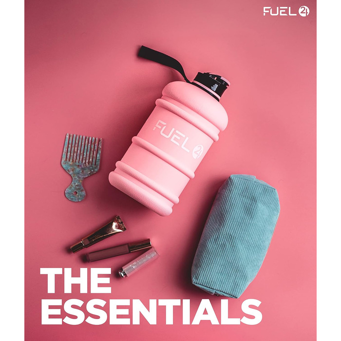 Спортивна пляшка для води Fuel24 Jug 2,2 л з поп-кришкою та ручкою, рожева, без BPA, для залу та фітнесу