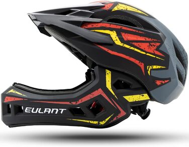 Дитячий велосипедний шолом EULANT з підборіддям, фулфейс для BMX, MTB, для хлопчиків і дівчаток, знімний підборідний захист, регульований, для даунхілу