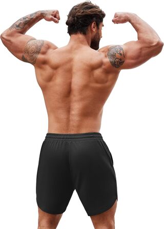 Чоловічі спортивні шорти Coofandy (2 шт.): бордовий/чорний та хакі/чорний (S)