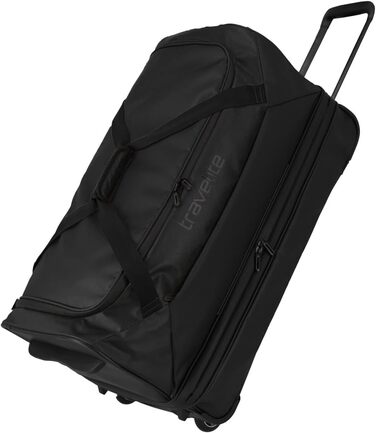 Валіза на колесах travelite, водостійка, м’яка сумка-баул 70 см, 98-119 л, чорна