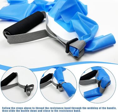 Набір еластичних стрічок для фітнесу та реабілітації (5 шт.) - Latex Free, 2-13.6 кг, з аксесуарами