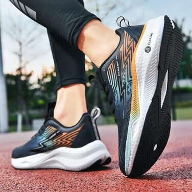 Кросівки для бігу та повсякденного носіння: чоловічі та жіночі, легкі, дихаючі, для фітнесу, тенісу, розмір 35-45, чорний колір