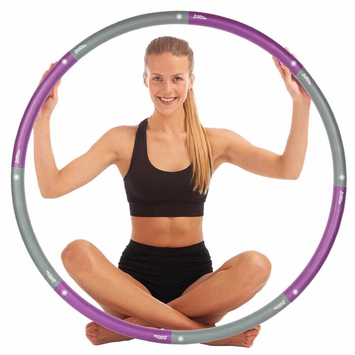 Hula Hoop для схуднення Just Be Violett 1.4 кг - обруч для фітнесу вдома та спортзалі, розбірний