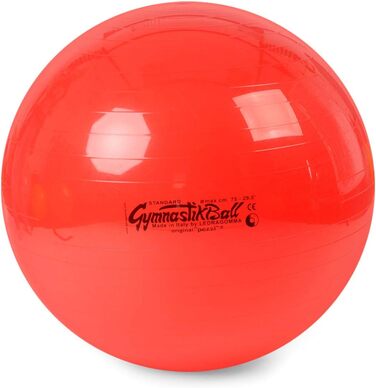 Гімнастичний м'яч Pezziball 75 см червоний з насосом Pezzi, фітнес-м'яч для тренувань та йоги