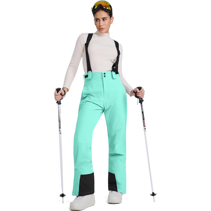 Комплект гірськолижний жіночий 2 в 1: куртка та штани, водонепроникний, вітронепроникний, теплий, для сноуборду та гірськолижного спорту (L, GR+GR)