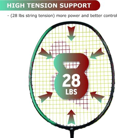 Бадмінтонна ракетка YONEX Astrox 38S, смарагдова