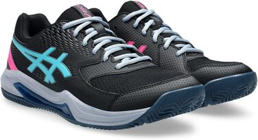 Тенісні кросівки ASICS Dedicate 8 Clay Mann Blau Weiß 40.5 EU Black Energy Aqua