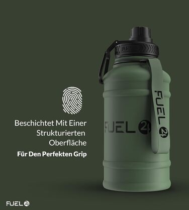 Металева пляшка для води Extra Stark 1.3L/2.2L, нержавіюча сталь, герметична, BPA-free, для спорту та фітнесу