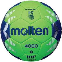 Гандбольний м'яч Molten HA4000-GB IHF, ігровий, розмір 2, світло-зелено-блакитний