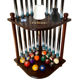 Стійка для більярдних київ на 10 київ Bodenständer, аксесуари для більярдного столу, 100% масивне дерево (махагон)