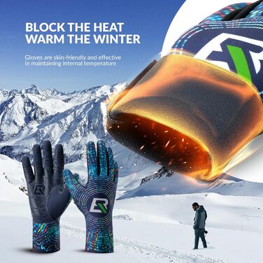 Велосипедні рукавички ROCKBROS для осені та зими, повні пальці, антиковзаючі, для їзди на велосипеді, походах, чоловічі та жіночі, розмір M-XXL