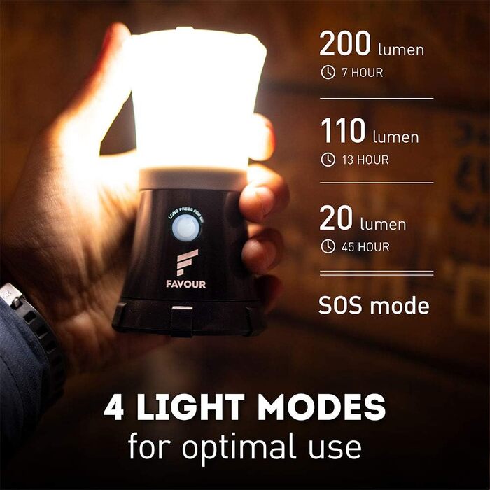 LED кемпінговий ліхтарик IPX7, водонепроникний, плавучий, ударостійкий, портативний, на батарейках, 4 режими освітлення (вкл. SOS), вбудований карабін, легкий та компактний (акумуляторний)