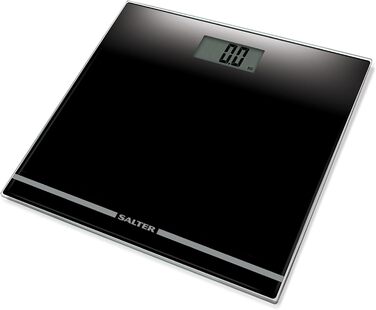 Цифрова вага для ванної Salter 9205 BK3R, скляна платформа, LCD, 180 кг, чорна