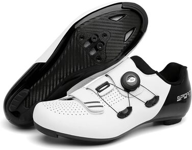 Велотуфлі NGARY для чоловіків та жінок, сумісні з Peloton, Look, SPD, SPD-SL, Delta, білі