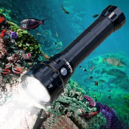 Ліхтар під водою Wurkkos DL70, 13000 люмен, 4 x XHP50.2 LED, акумулятор 2 x 5000 mAh, з зарядним пристроєм