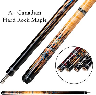 Біліардний кий Moyerely з карбону, 12.5 мм, професійний з чохлом (MF2)