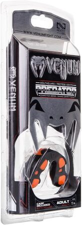 Капа Venum Predator, універсальна, чорна/неонова оранжева