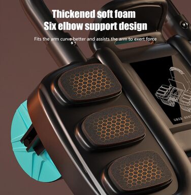 Колесо для пресу Ab Roller Wheel, тренажер для пресу з 4 колесами, для зміцнення м'язів кора, автоматичний відскок, чорний
