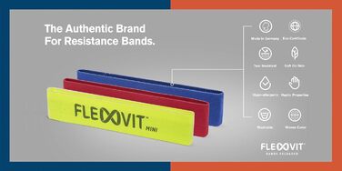 Набір фітнес-стрічок FLEXVIT Mini Band 3 шт – еспандери для стабілізації, розтяжки та мобілізації, різні рівні опору, для початківців і професіоналів