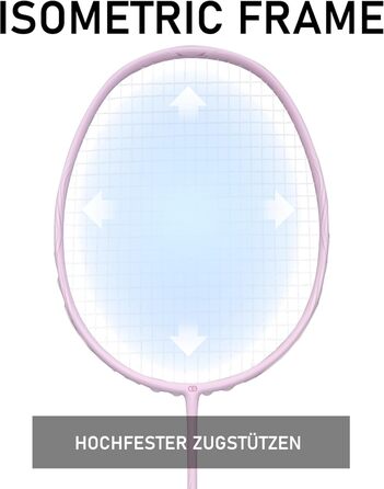 Ракетка для бадмінтону OGEENIER: Графіт, Легка, Професійна, з карбоном, неслизька ручка, у сумці, Рожева