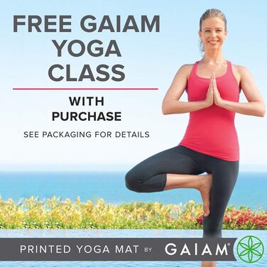 Килимок для йоги Gaiam Premium 5 мм - антиковзаюча тренувальна фітнес-мат для йоги, пілатесу та тренувань на підлозі (172,7 x 61 x 5 мм) - Колір: Indigo