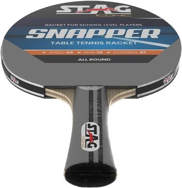 Стіл-тенісний ґрати Stag Iconic Snapper Series | Сірий та чорний | Професійна серія для тренувань | Яскравий дизайн