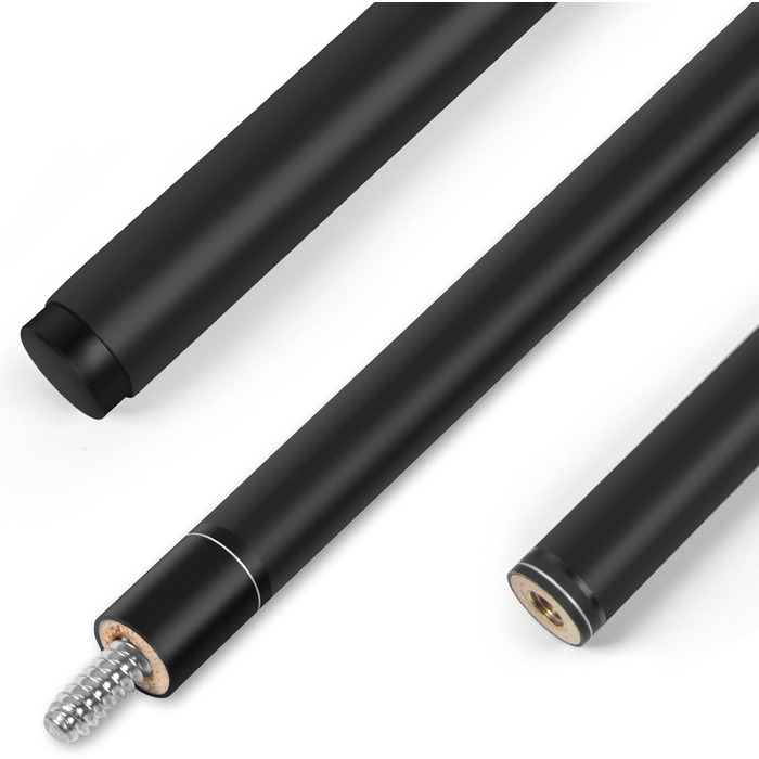 Набір для більярду Kmise Pool-Stick Set: професійний кий для більярду, 147 см, чорний. Підходить для гри вдома, в барі та в клубі.