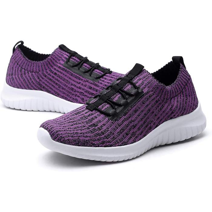 Кросівки жіночі TIOSEBON slip-on, фіолетові, легкі, дихаючі, для спорту та прогулянок, розмір 44 EU