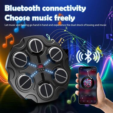 Bluetooth Музична боксерська машина з LED-підсвіткою, для дому, 9 режимів швидкості, підключення Bluetooth