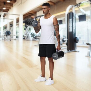 Гідравлічні гантелі Deiris, набір для заповнення водою, вага до 14 кг/пара, для силових тренувань та фітнесу (Чорний: пара 14 кг)