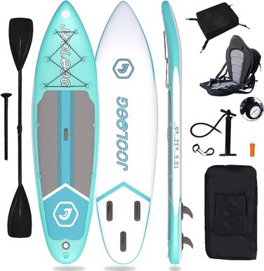 Надувний SUP Board JOOLOOG – Stand Up Paddle Board для дорослих та підлітків, 300 кг, 10'2/10'5, 320x81x15 см