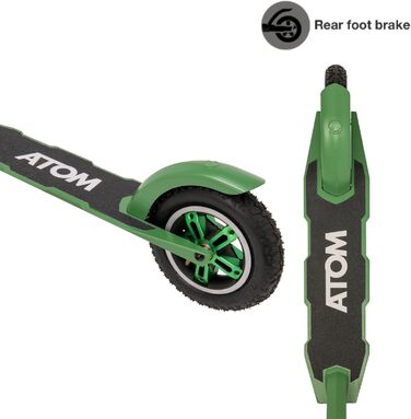 Двоколісний трюковий самокат ATOM Dirt Rider Roller для бездоріжжя, максимальне навантаження 100 кг, для дорослих і підлітків від 6 років