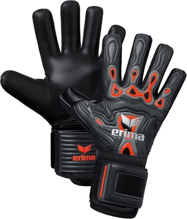 Воротарські рукавички Erima Flex-ray Hardground унісекс 4.5, вогняний корал/чорний, для жорстких покриттів