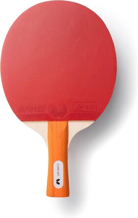 Настільний тенісний ракетка BUTTERFLY Comfort для початківців і профі, ITTF, чорний/червоний, зчеплення, для змагань