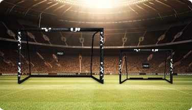 Переносні сталеві футбольні ворота Neo-sport 300 x 200 x 120 см