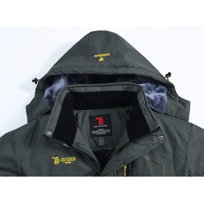 Чоловіча куртка YSENTO: зимова, софтшеллова, водонепроникна, тепла, з капюшоном, сіра